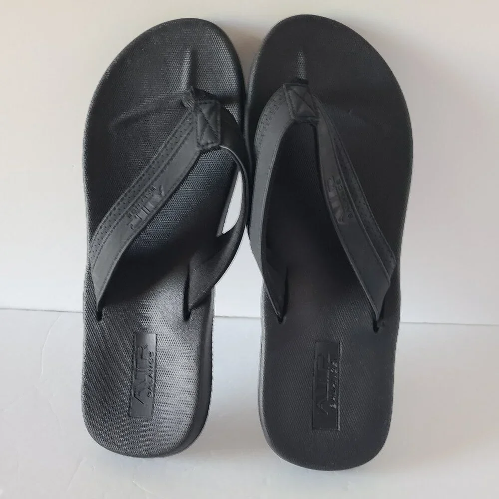 AIR BALANCE MEN'S FLIP FLOPS -BLACK-SIZE 12